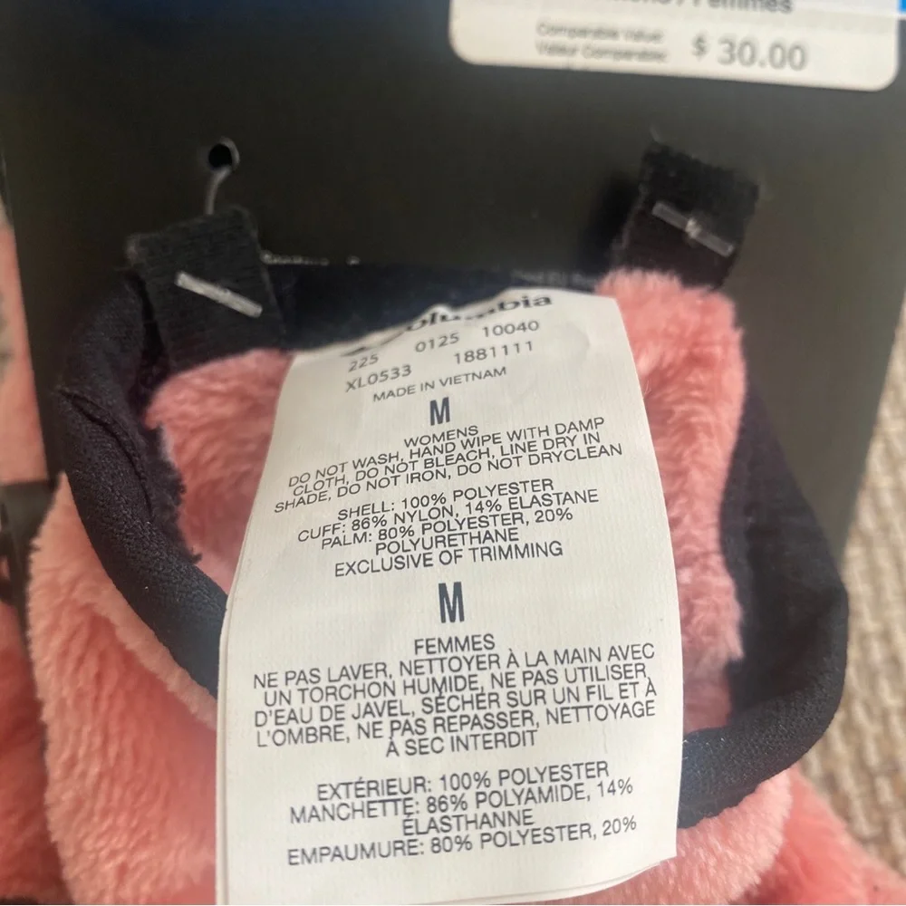 Columbia Plush Fleece Gloves - Dusty Pink